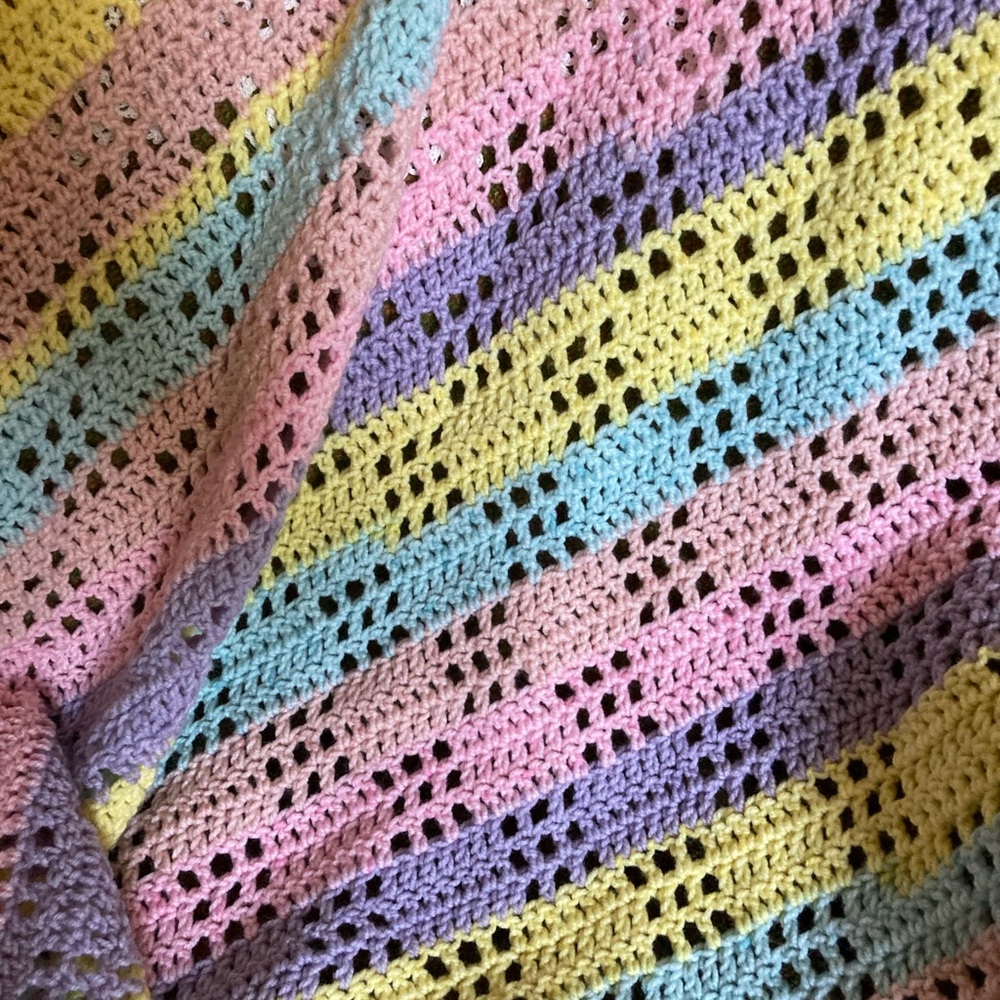 Handmade Crochet Baby Blanket - Picture 4 of 9
